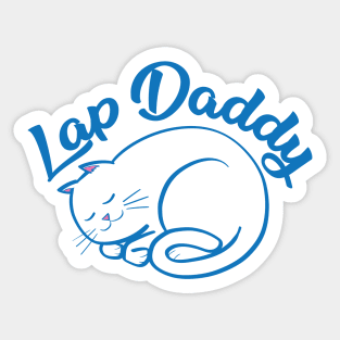 Lap Daddy (white cat) Sticker